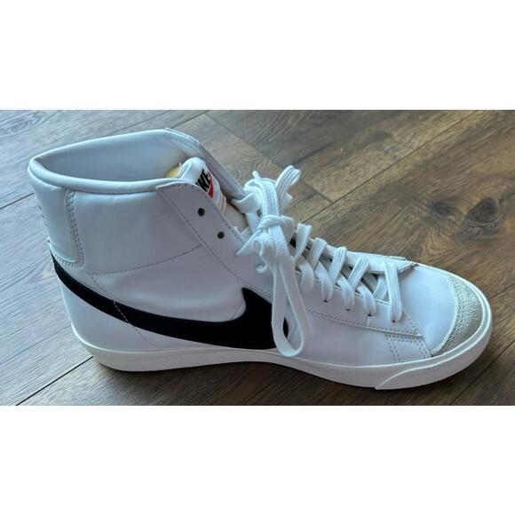 Nike Blazer Mid '77 Vintage Men's Sneakers White/Black, Size US 9.5 - Picture 4 of 10